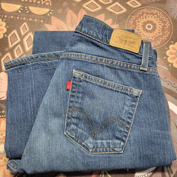 Levi's Curvy 529 Size 12 Classic Medium Wash Blue Bootcut Denim Jeans - Picture 11 of 12